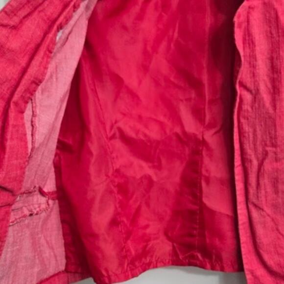 Roz & Ali Women’s Cropped Red Jacket Size 2X Pockets Zip Detail - Picture 5 of 8